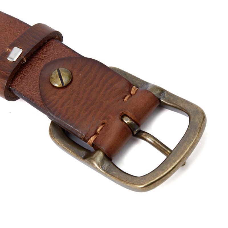 Men’s Luxury Leather Belt-Durable & Vintage-Black & Brown-Men’s Gift