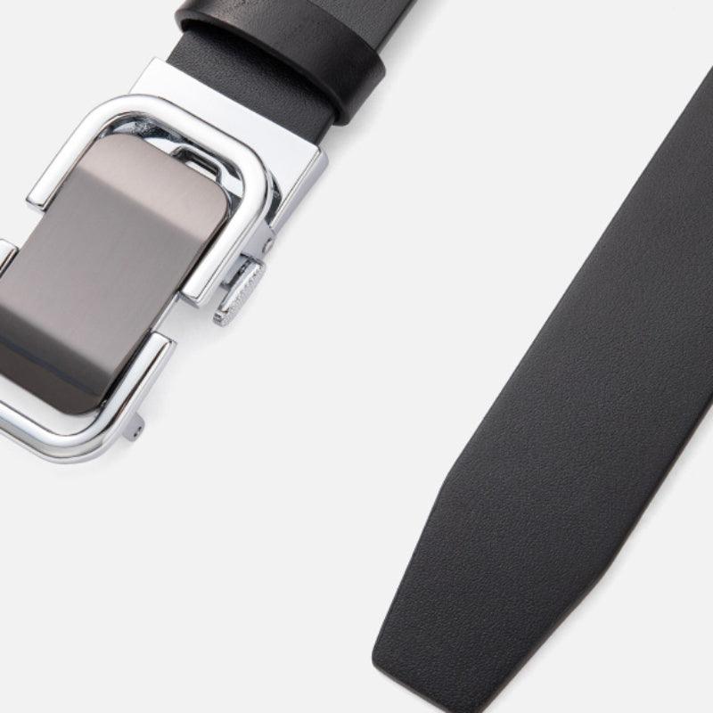 Men’s Luxury Leather Belt-in Black Brown-Business Style-Men’s Gift