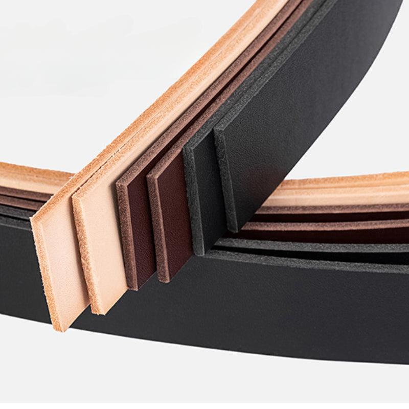 Men’s Luxury Leather Belt-in Black Brown-Business Style-Men’s Gift