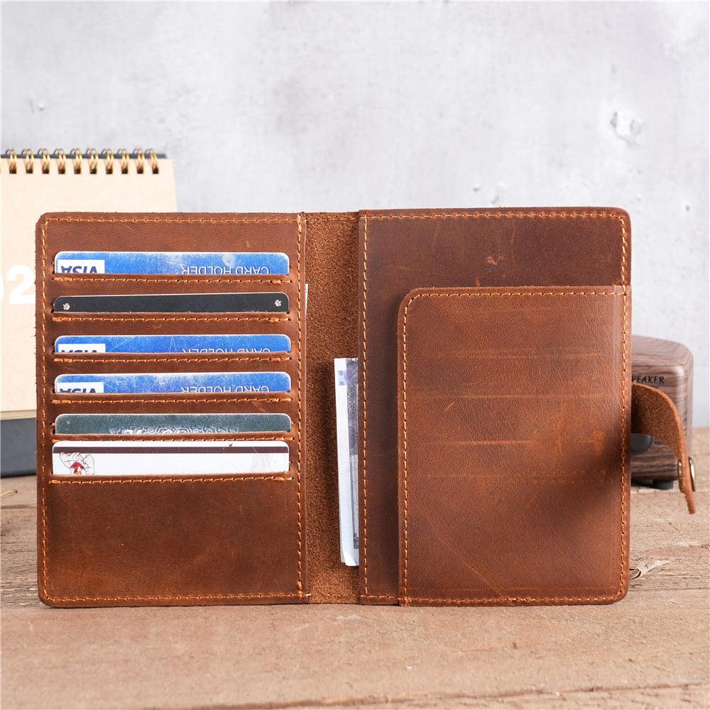 Men’s Travel Wallet-Passport Slot Coffee Brown-Essential Gift