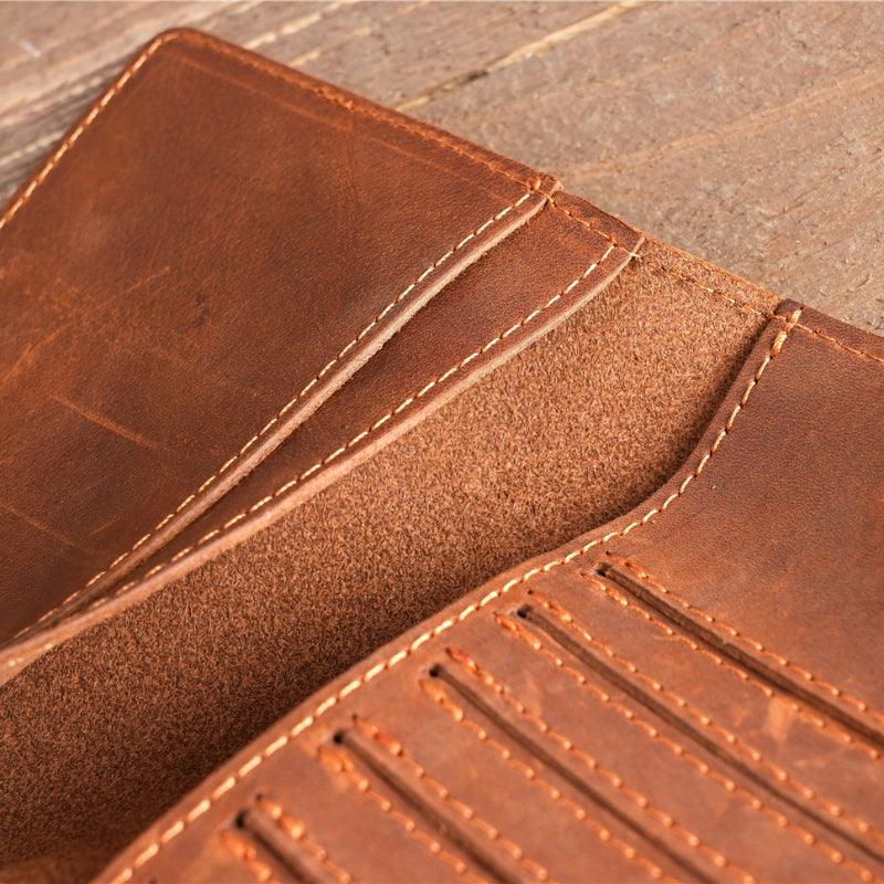 Men’s Travel Wallet-Passport Slot Coffee Brown-Essential Gift