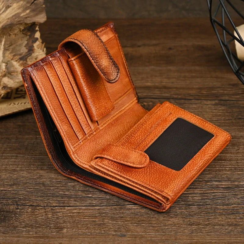Men’s Trifold Leather Wallet - "Keeperfold"