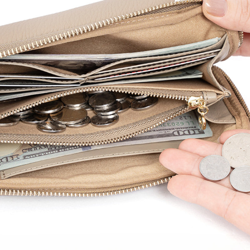 Phone Crossbody Bag-Pebbled Leather Wallet Purse for Daily Carry