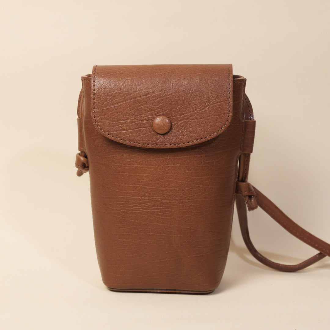 Phone Purse Crossbody-Full-Grain Leather-Structured Silhouette