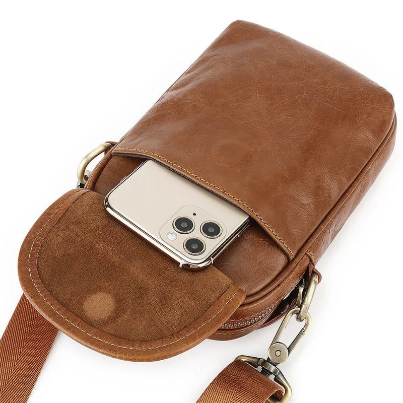 Men'S Crossbody Phone Bag-"SyncBridge"
