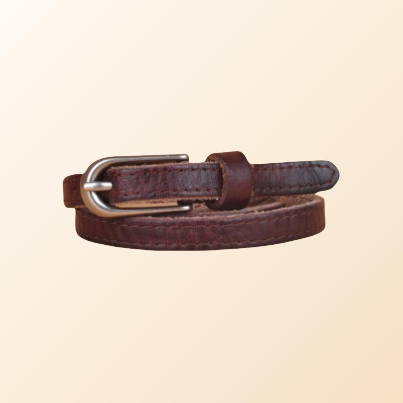 Women's Belt for Dress-Elegant Luxury Leather Belt-Minimalist Design Brown / 39