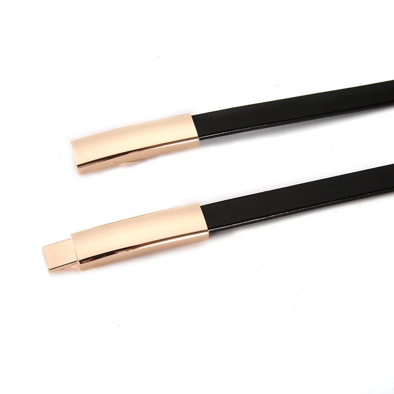 Women’s Belt for Dresses-Trendy Leather Belt-White Belt-Elegant Design