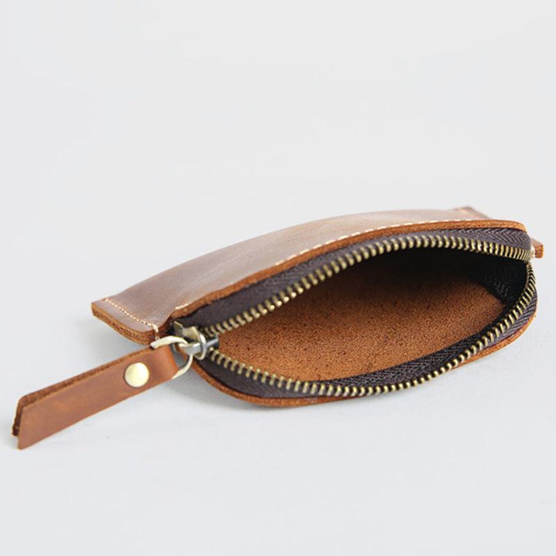 Women’s Original Coin Purse-Vintage Crazy Horse Leather-Men’s Gift