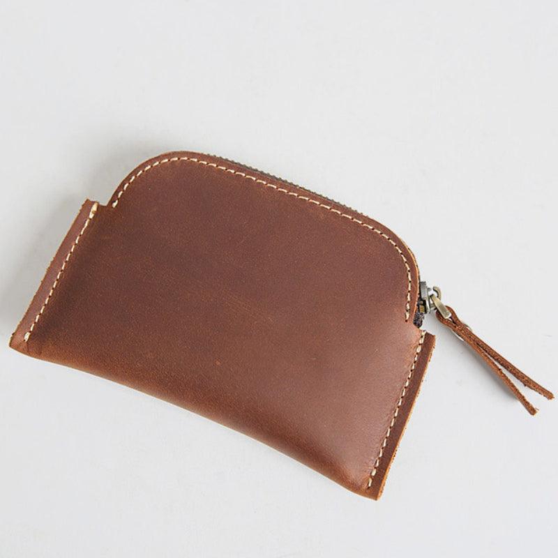 Women’s Original Coin Purse-Vintage Crazy Horse Leather-Men’s Gift