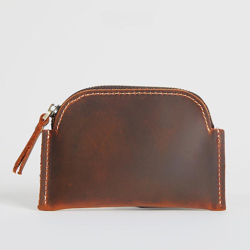 Women’s Original Coin Purse-Vintage Crazy Horse Leather-Men’s Gift
