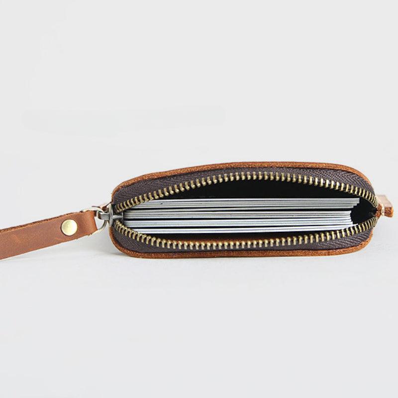 Women’s Original Coin Purse-Vintage Crazy Horse Leather-Men’s Gift