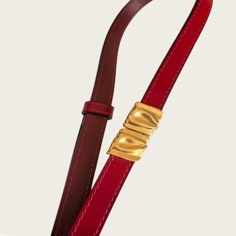 Damen schmaler Ledergürtel - IvyBraid