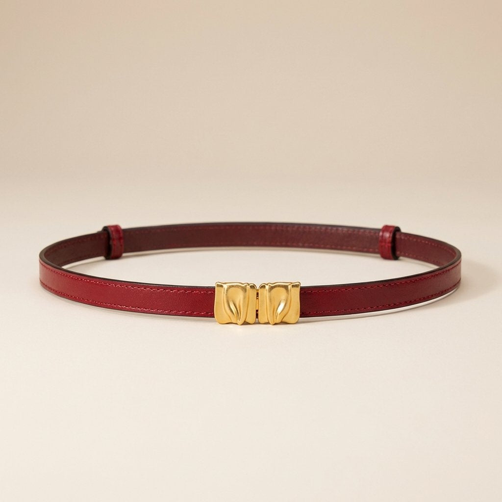 Damen schmaler Ledergürtel - IvyBraid