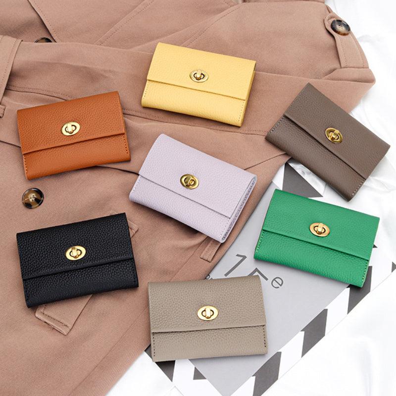 Women’s Small Leather Wallet-Chic Vibrant Design-Ladies’ Gift