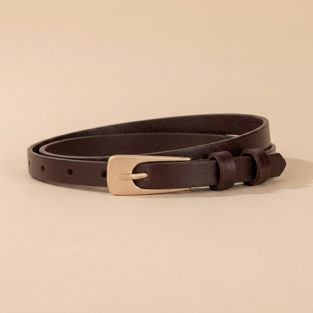 Women's Western Belt - Slim Strap with Western Buckle