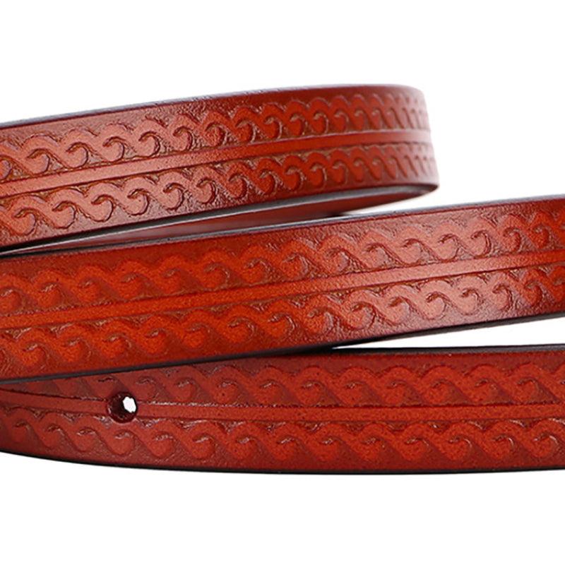 Women’s Western Leather Belt for Dress-Vintage Cowboy Style