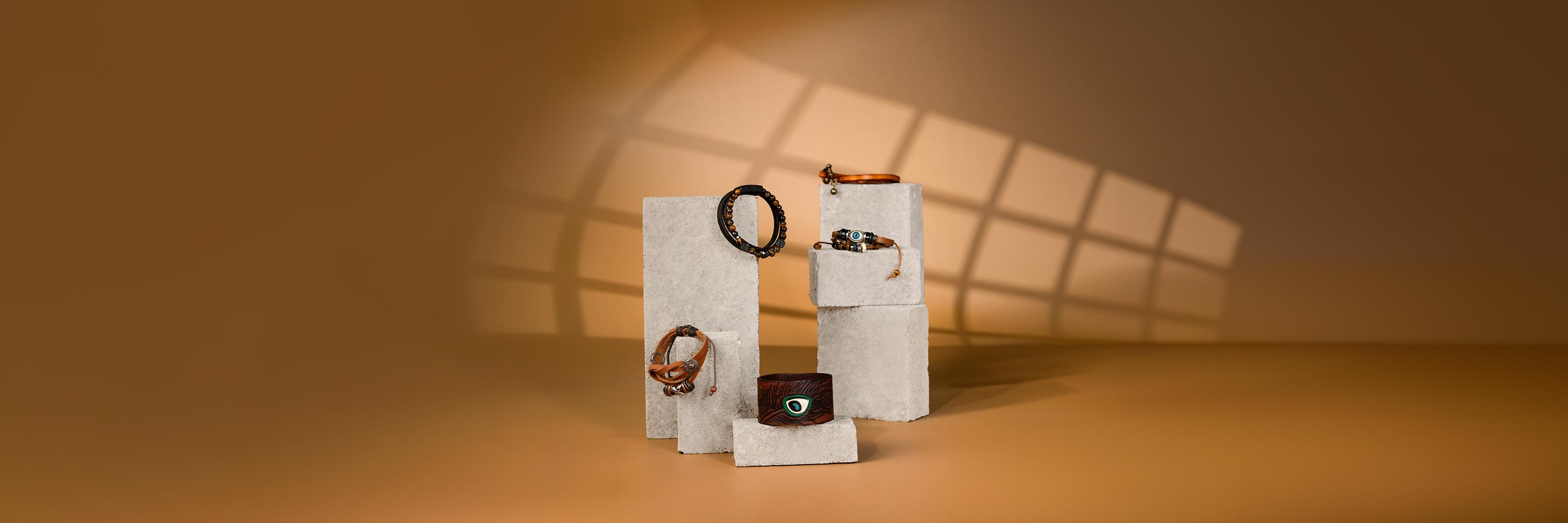 Add a touch of sophistication to any outfit with Atelier Alain's Leather Bracelet collection