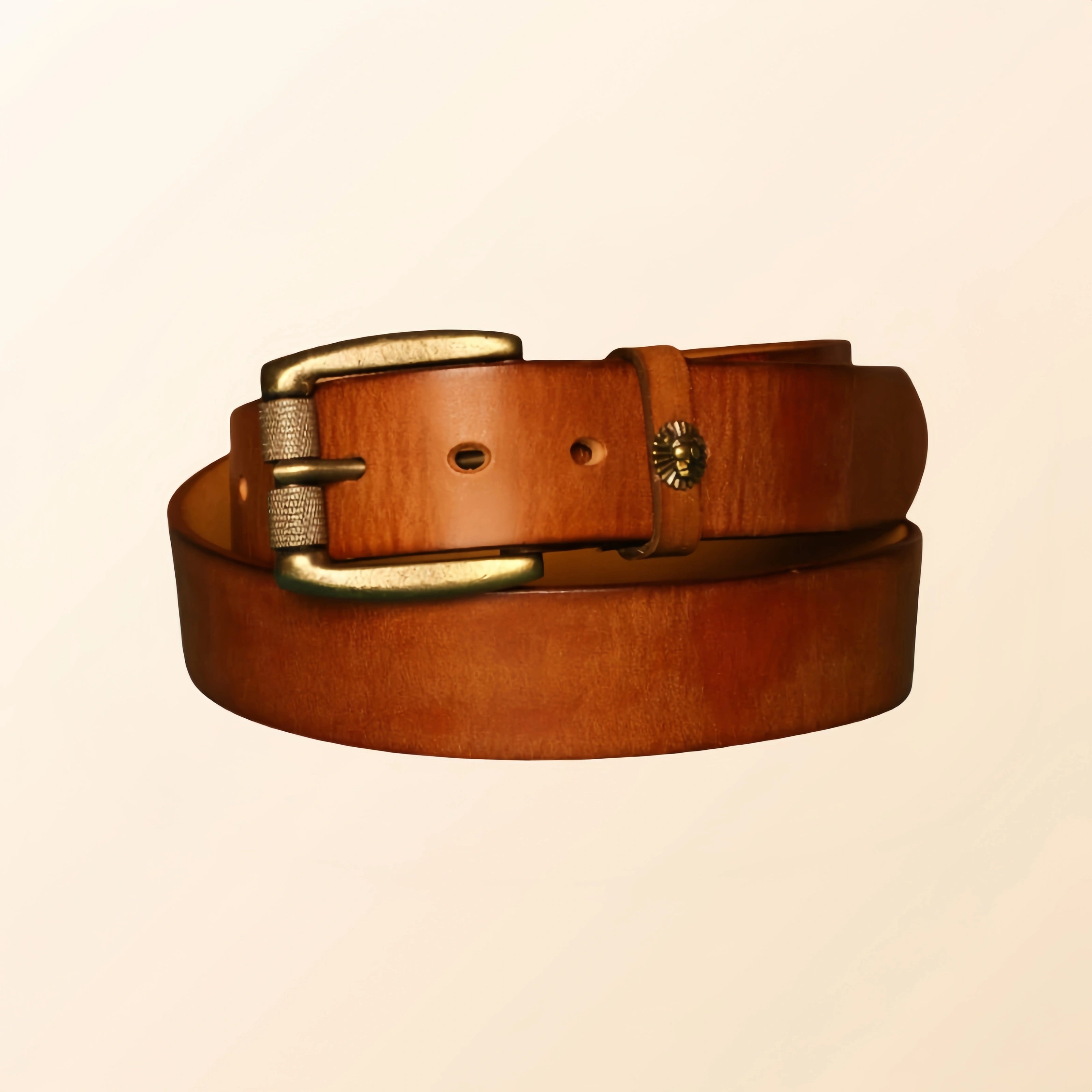 Brass Trail Adventurer-Western Belt for Men-Solid Brass Buckle-Black/Brown