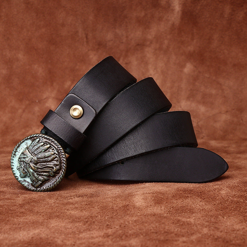 Cowboy Belt for Women-Black Belt-Native American-Western Culture Belt