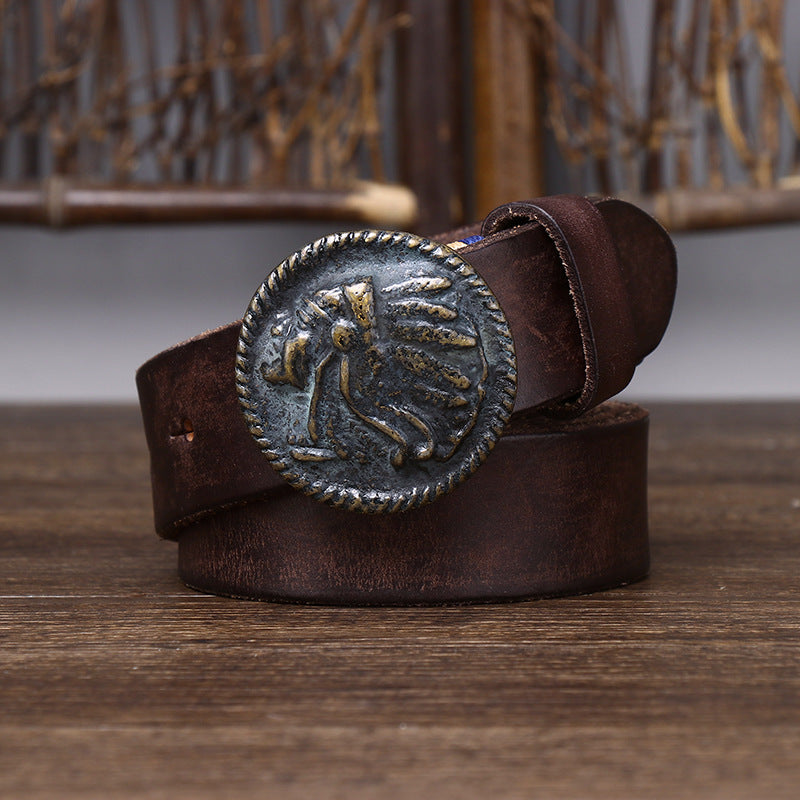 Cowboy Belt for Women-Black Belt-Native American-Western Culture Belt