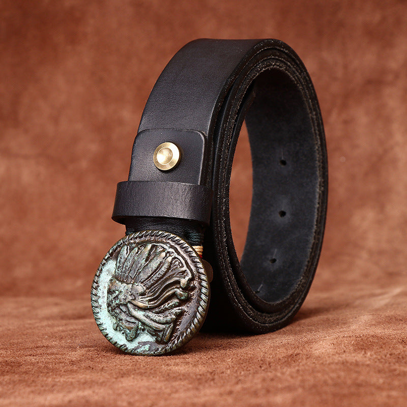 Cowboy Belt for Women-Black Belt-Native American-Western Culture Belt