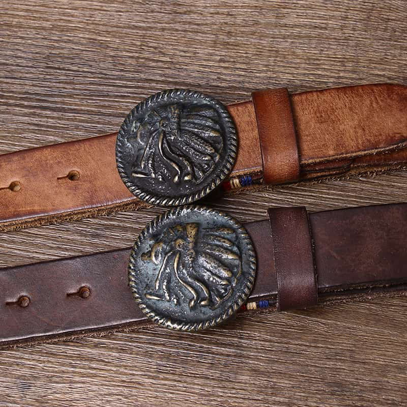 Cowboy Belt for Women-Black Belt-Native American-Western Culture Belt