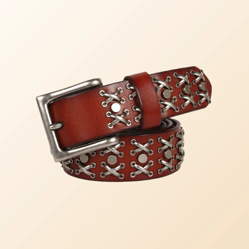 Rebel Rider-Women's Western Belt-Punk Leather Studded Design