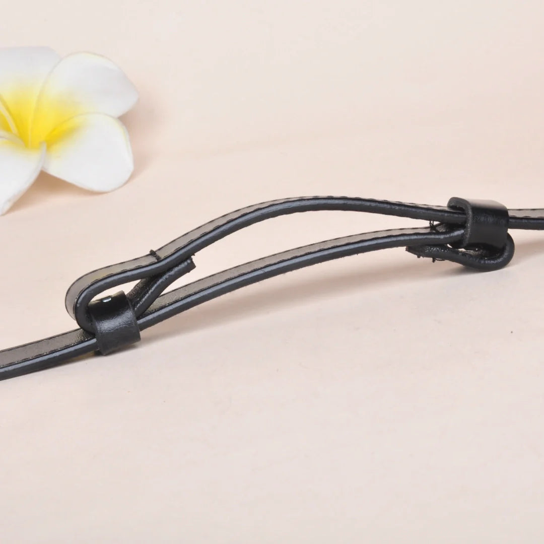 Dress Belt for Women - Genuine Leather with Hook Buckle