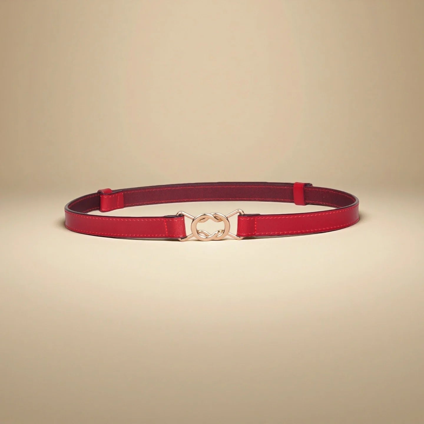 Dress Belt for Women - Genuine Leather with Hook Buckle