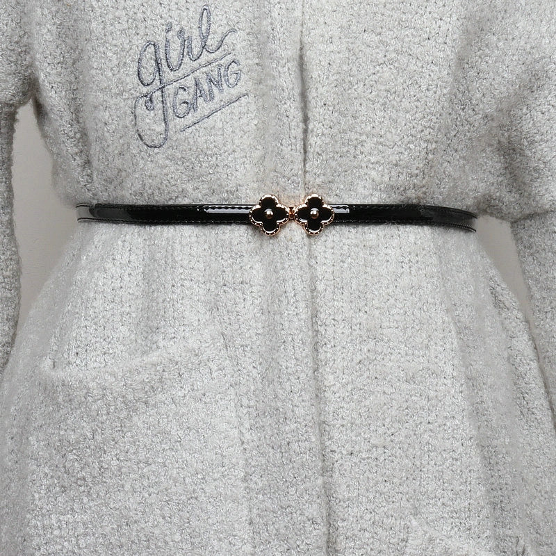 Dress Belt for Women - Genuine Leather with Hook Buckle