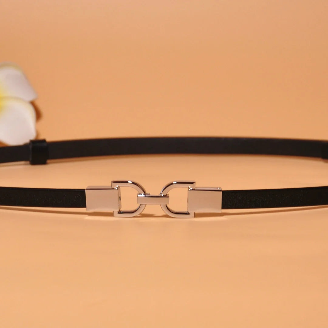 Dress Belt for Women - Genuine Leather with Pin Buckle