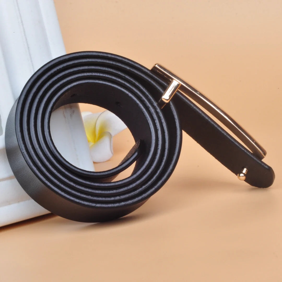 Dress Belt for Women - Italian Leather with Pin Buckle