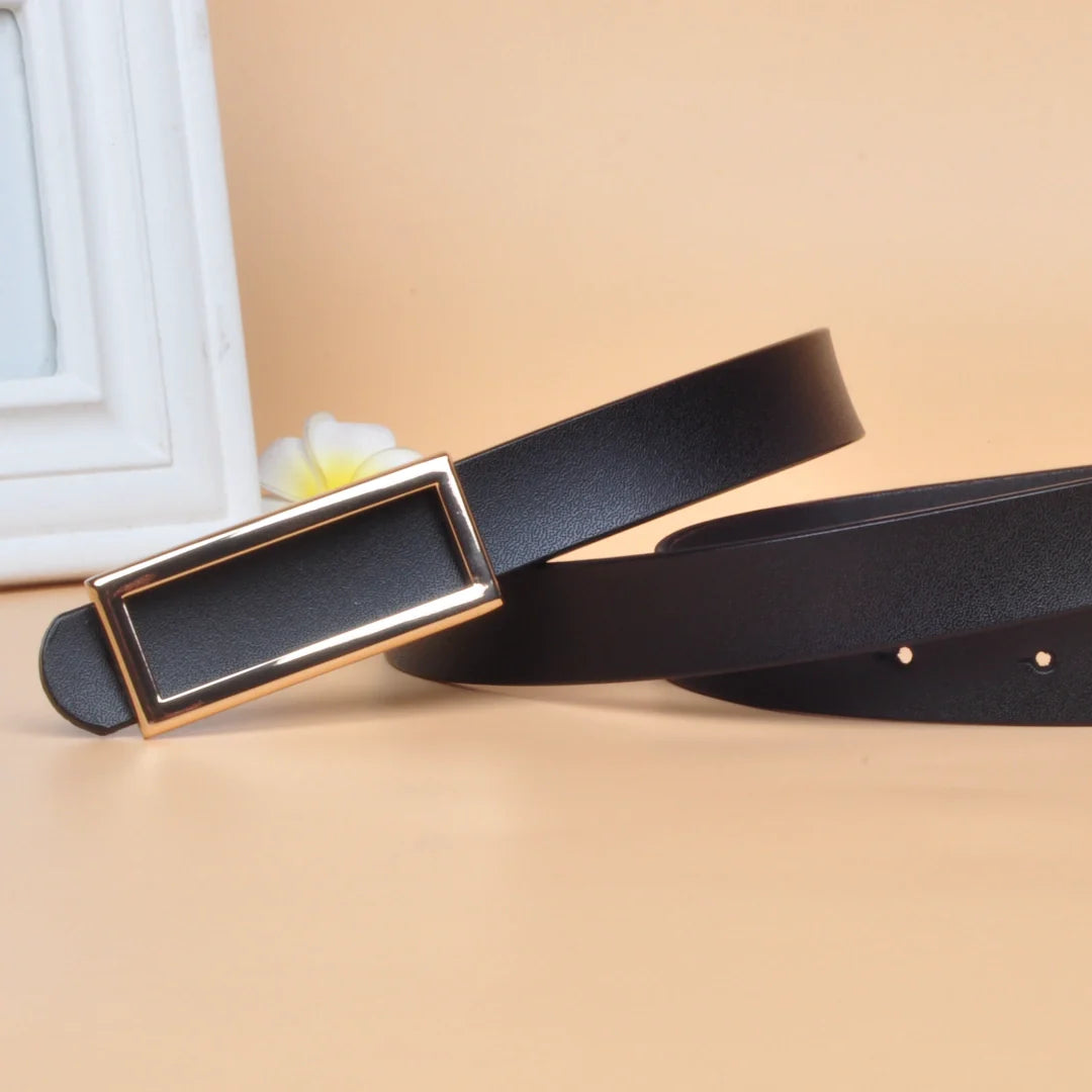 Dress Belt for Women - Italian Leather with Pin Buckle