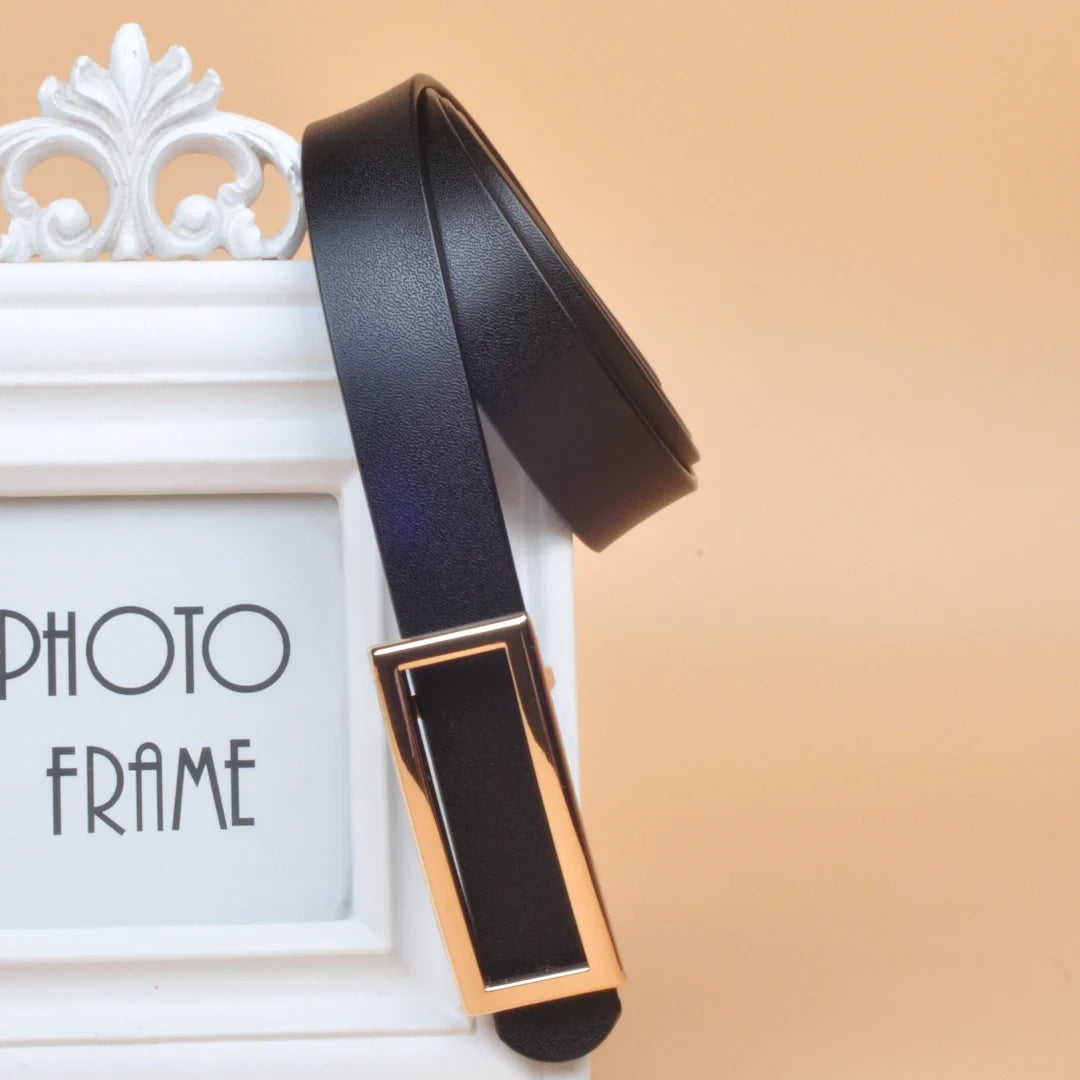 Dress Belt for Women - Italian Leather with Pin Buckle