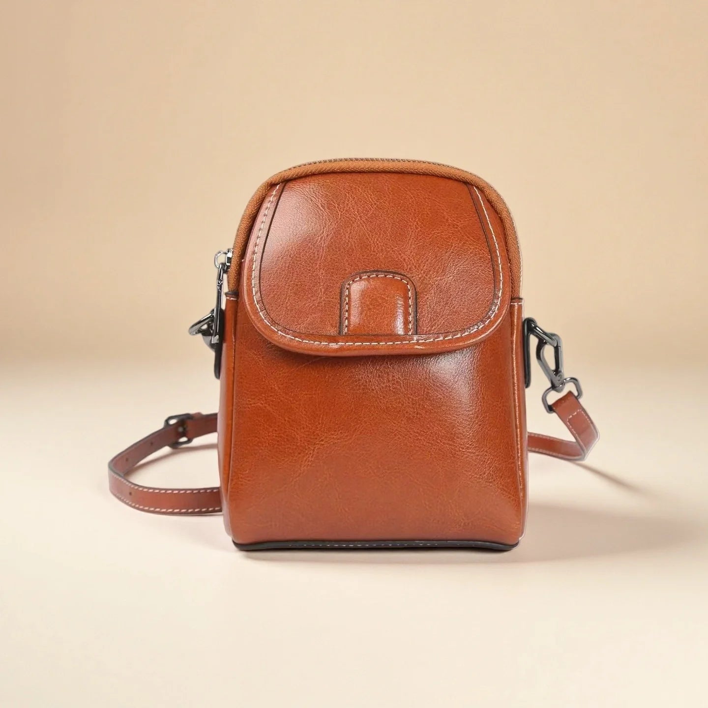 Leather Phone Crossbody-"TechNest"