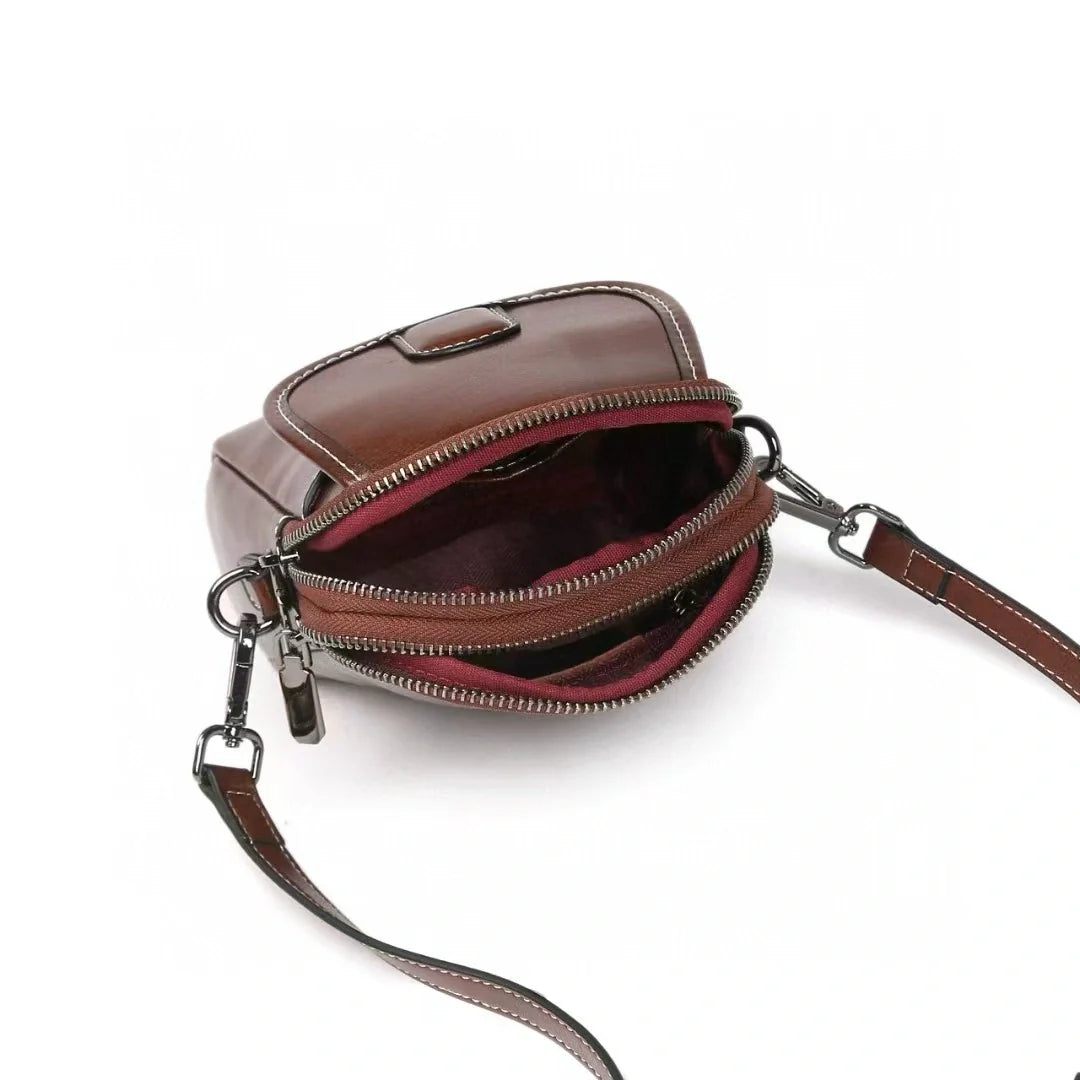 Leather Phone Crossbody-"TechNest"
