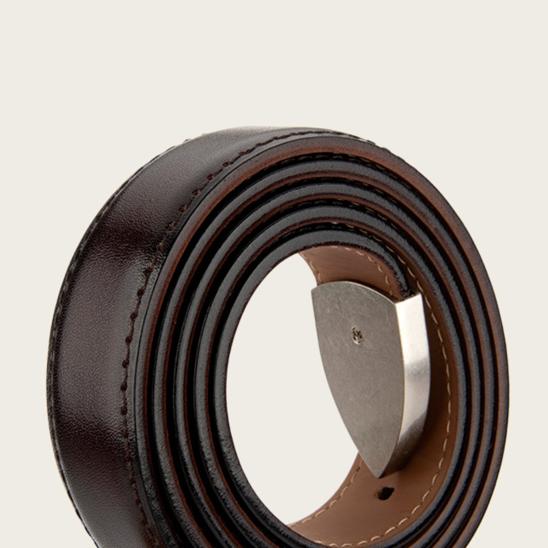 Ladies Leather Western Belts - Slim Strap with Streamlined Western Buckle