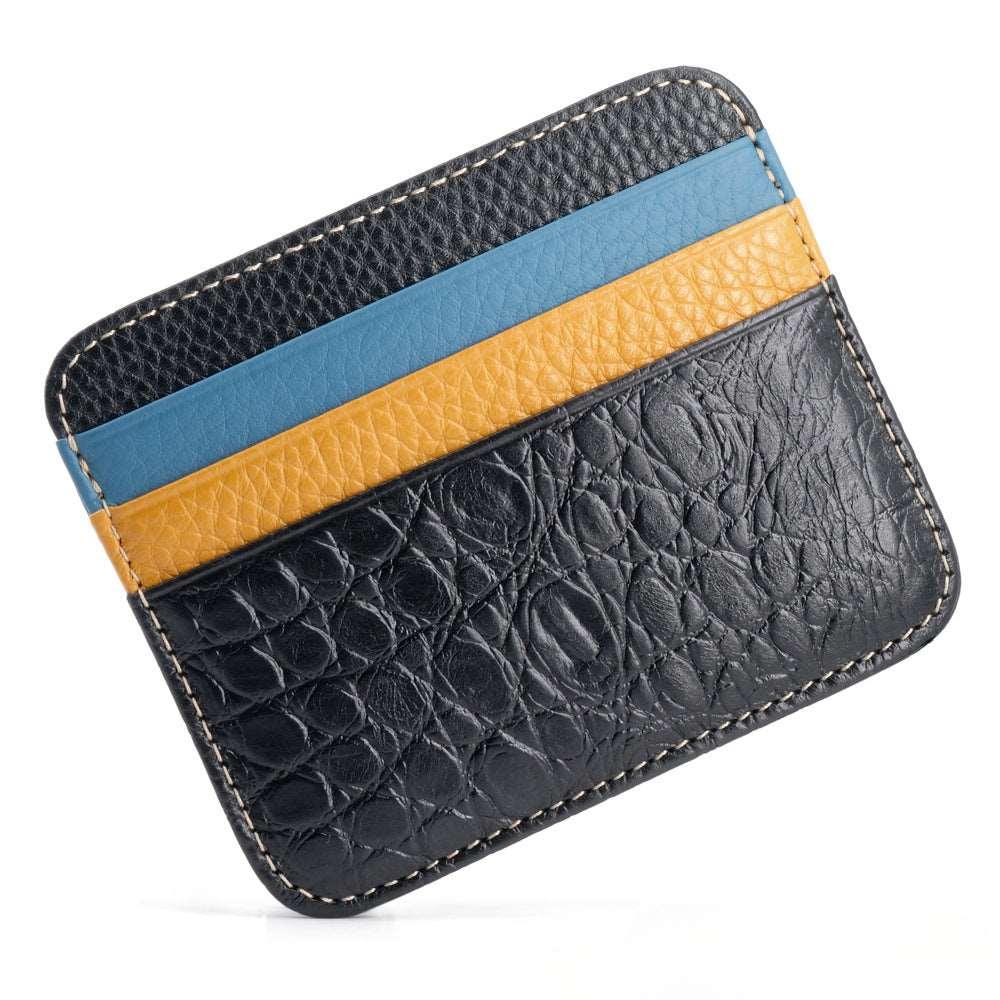 Leather Card Holder-Color Block-Top Grain-Ultra Slim-Gift