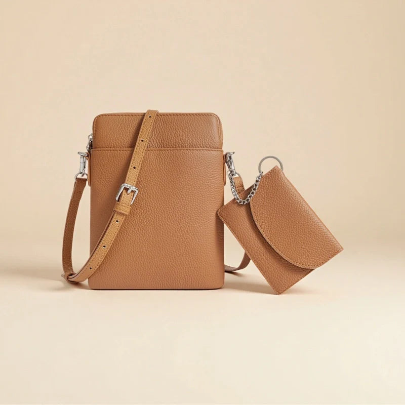 Sac de téléphone mobile en cuir - "Lightloop"