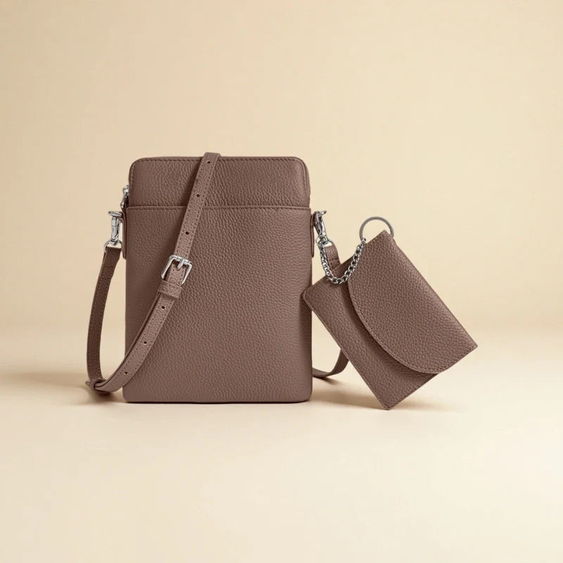 Sac de téléphone mobile en cuir - "Lightloop"