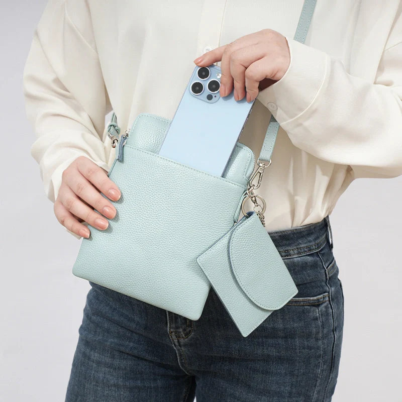 Sac de téléphone mobile en cuir - "Lightloop"