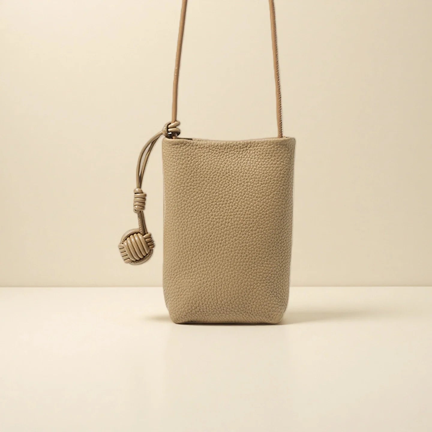 Leather Phone Crossbody-"EternalFlow"