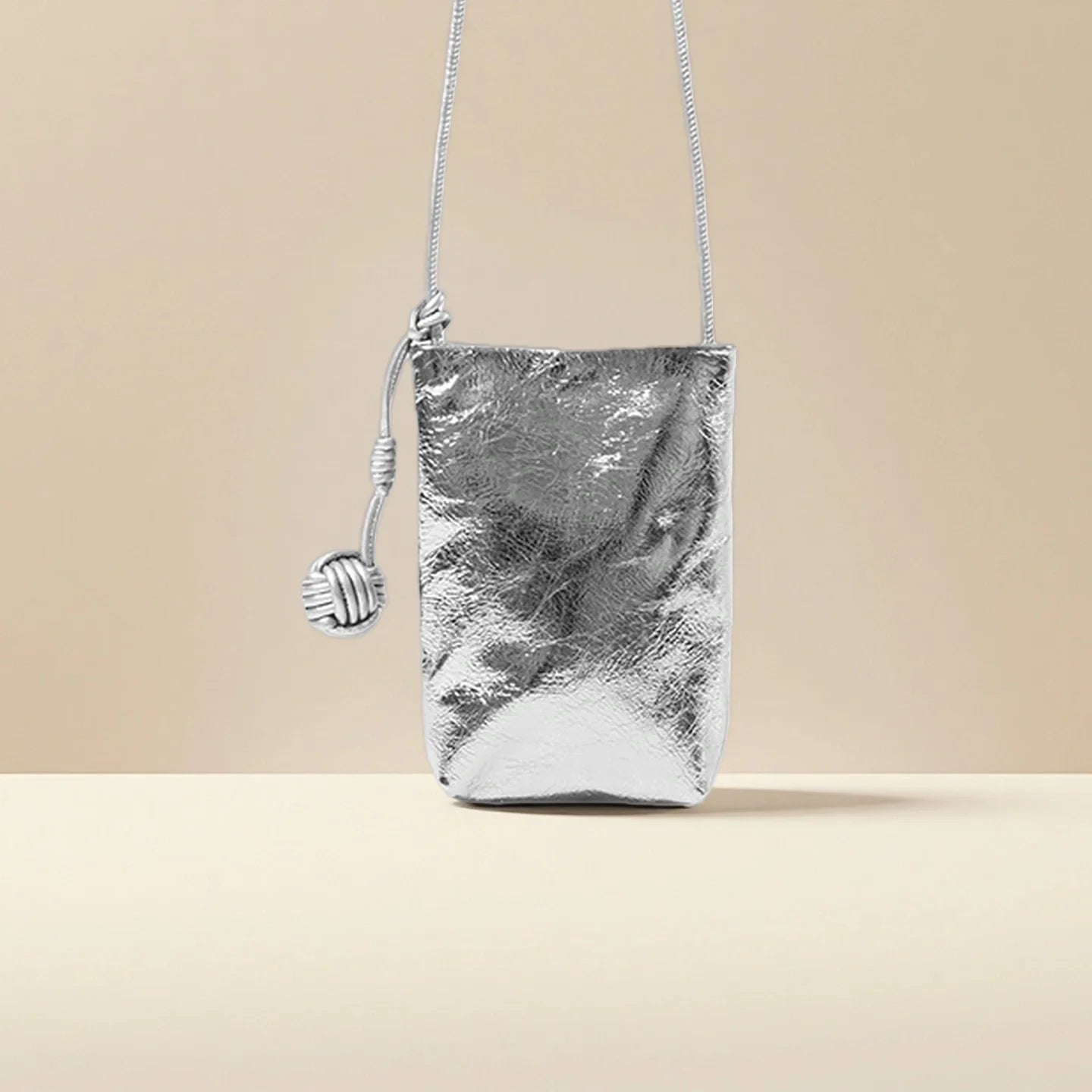 Leather Phone Crossbody-"EternalFlow"