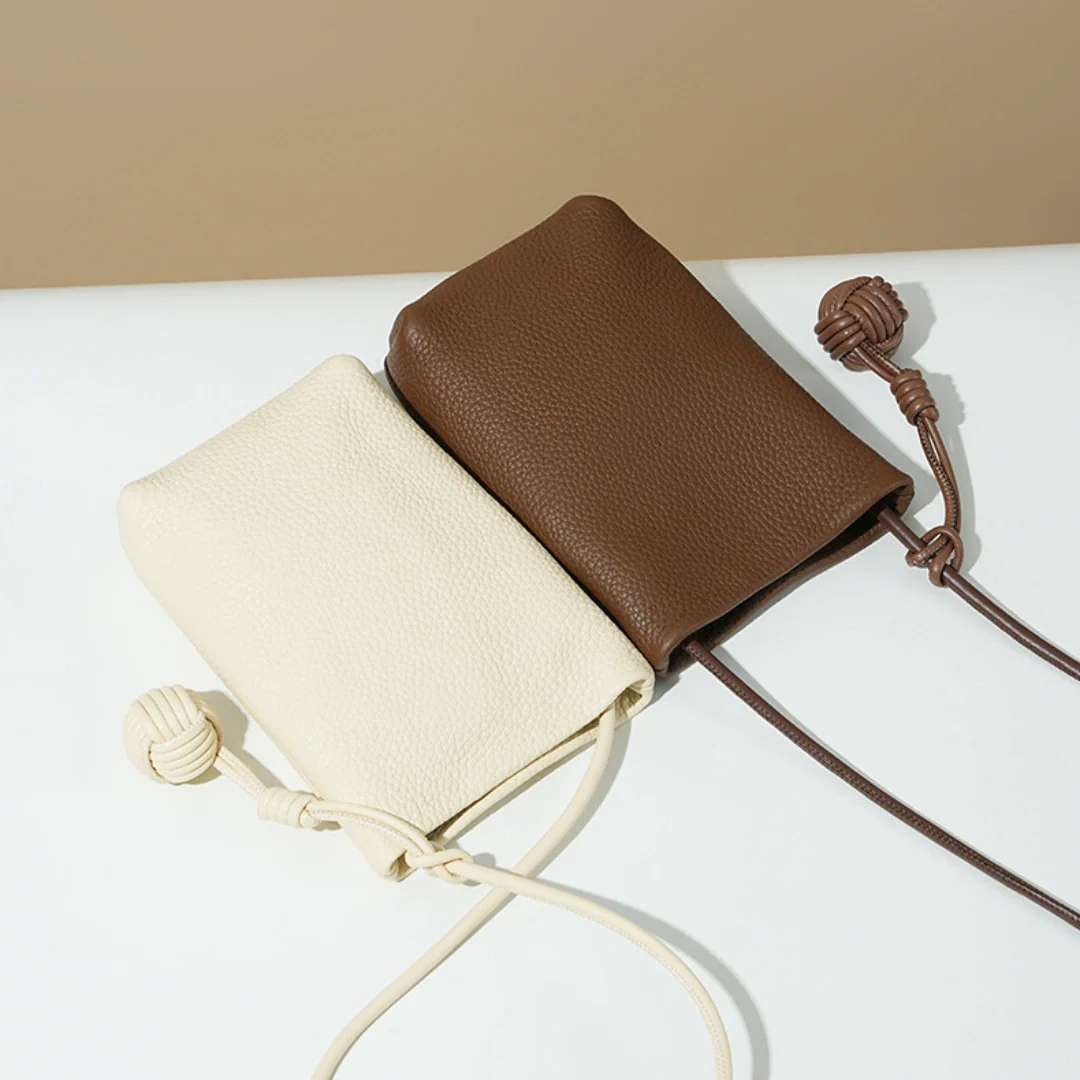Leather Phone Crossbody-"EternalFlow"