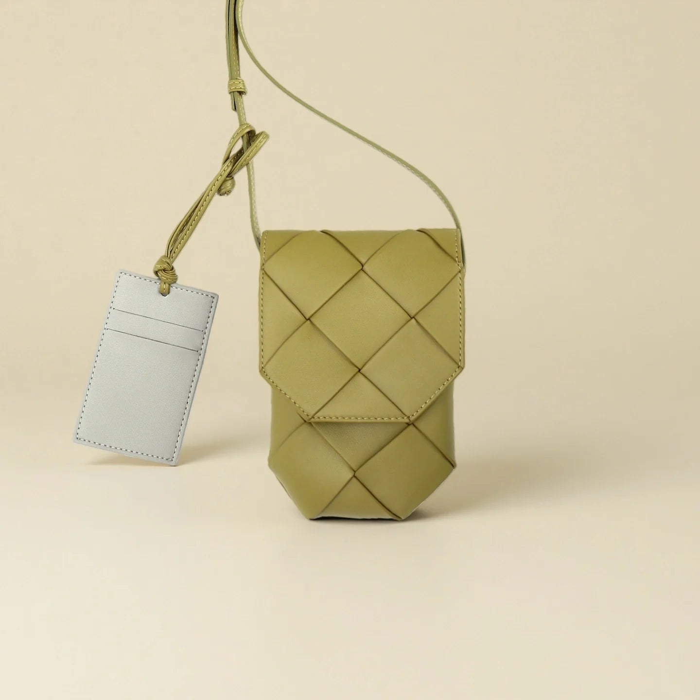 Leather Phone Crossbody-"RiverFlow"