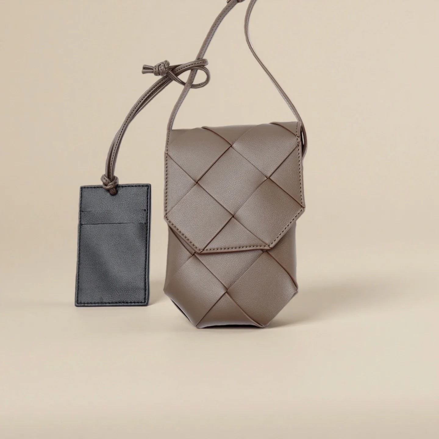 Leather Phone Crossbody-"RiverFlow"