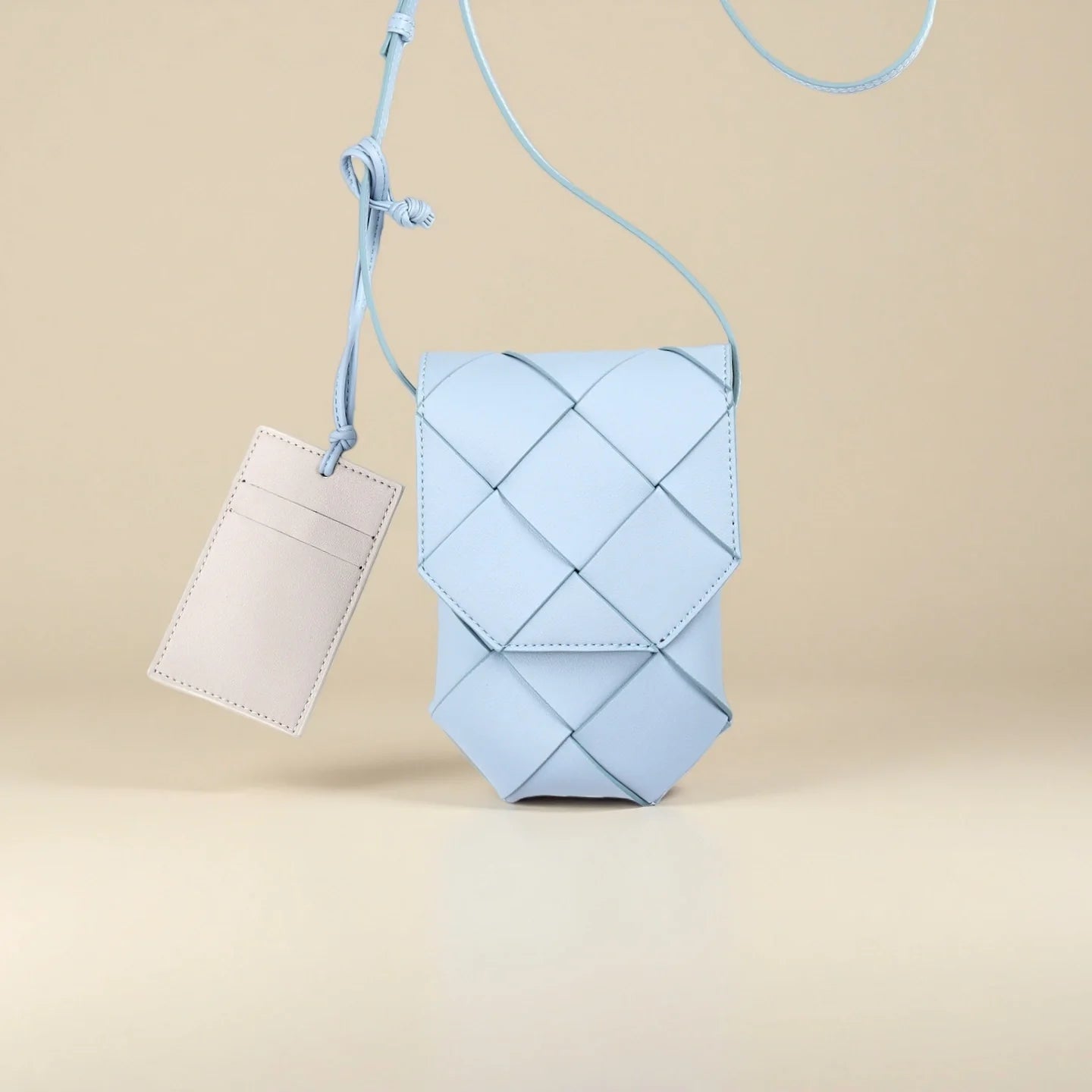 Leather Phone Crossbody-"RiverFlow"