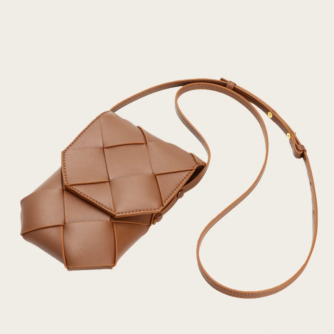 Leather Phone Crossbody-"RiverFlow"