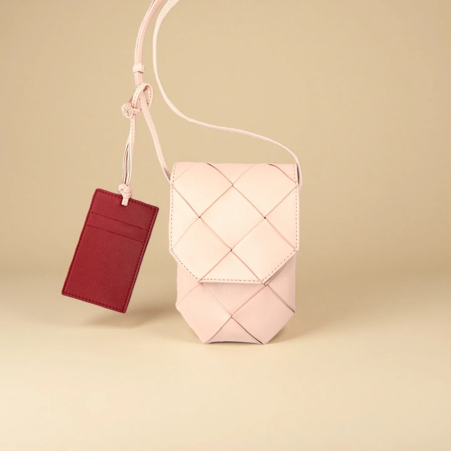 Leather Phone Crossbody-"RiverFlow"