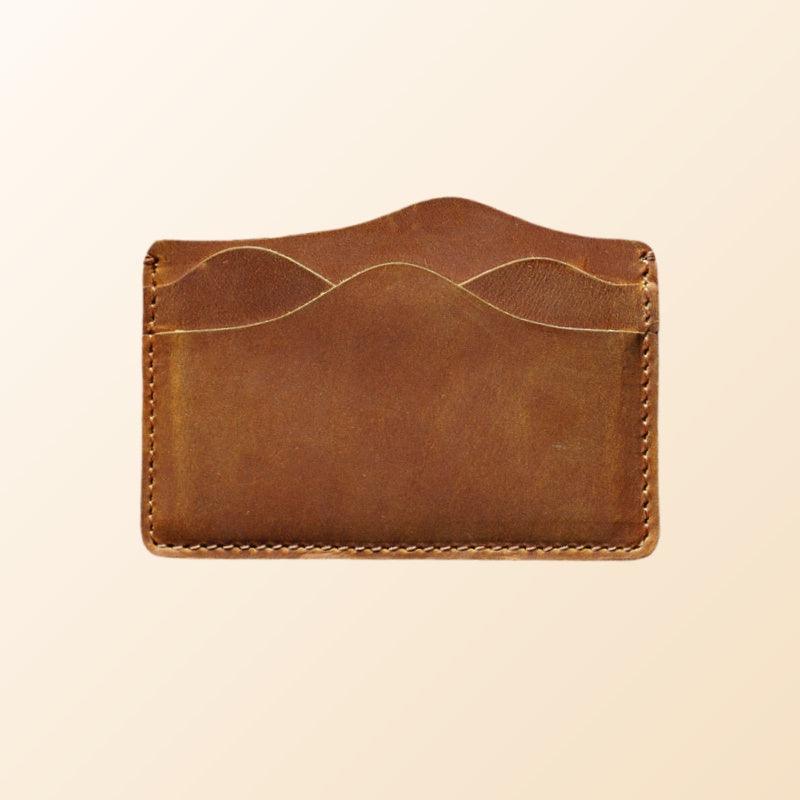 Luxury Leather Card Holder-Wave Design-Vibrant Colors-Gift Idea